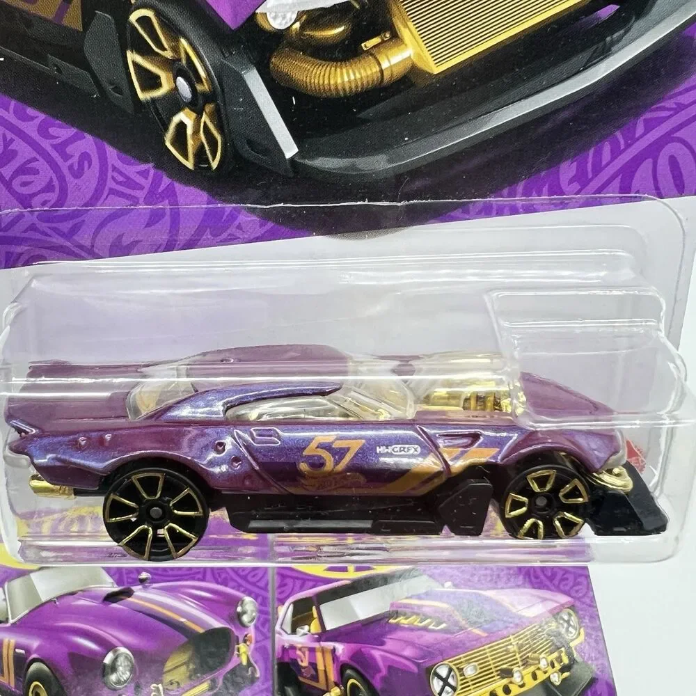 Hot Wheels 2025 57th Anniversary Purple Gold Lot 4 Camaro Porsche Shelby Cobra